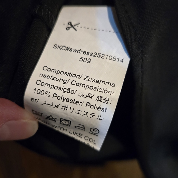 Shein, Women's size Large Dress, Black, Polyester, Good Shape, Barely Worn - Picture 5 of 7